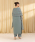 Women's Unstitched Crinkle Chiffon Embroidered Grey 3 Piece Suit